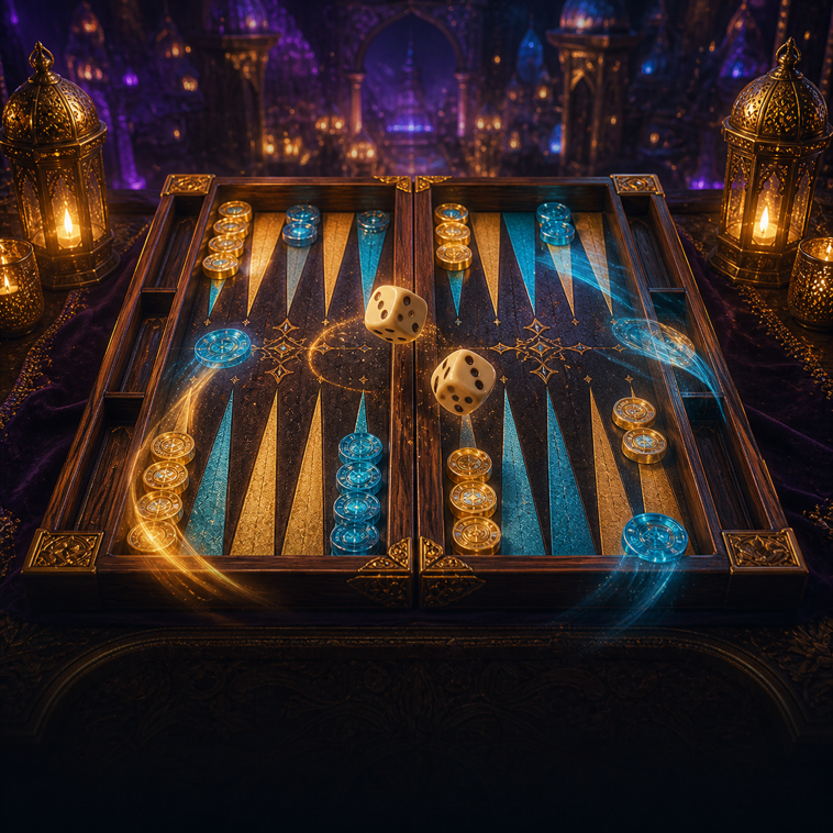 A magical long backgammon board